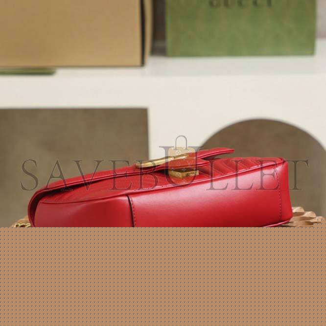 G*u*i    marmont small matelasse shoulder bag 443497 (26*7*15cm)